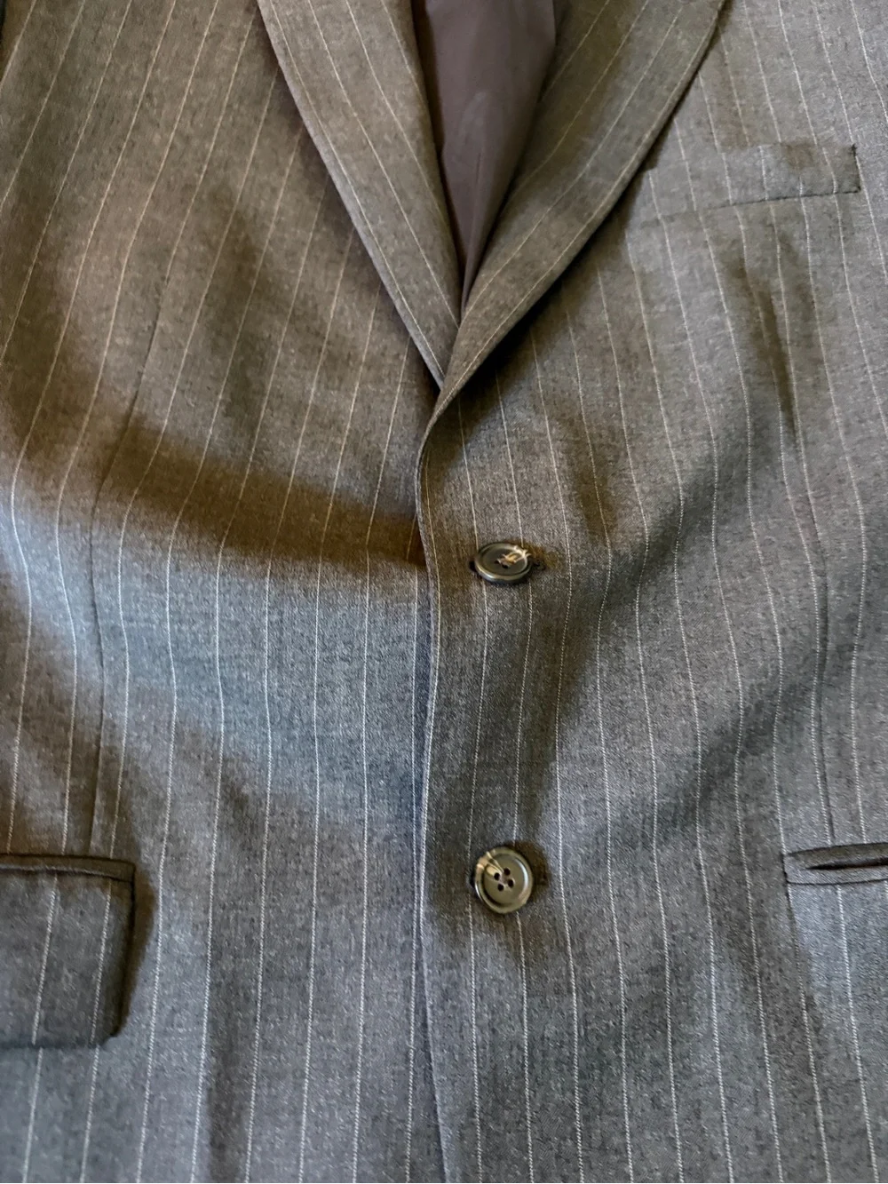 Ralph Ralph Lauren Blazer Jacket Men's 42R 100% Wool Pinstriped Gray Canada